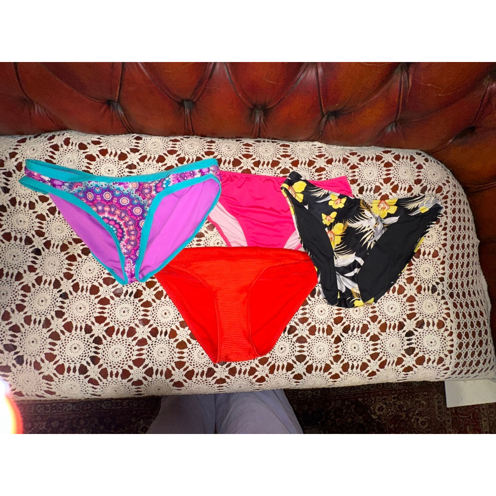 Womens Bikini Set Size XL Four Bottoms Different Patterns